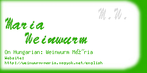 maria weinwurm business card